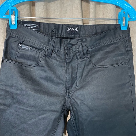 Empyre Skeletor Black Waxed Skinny Jeans - Picture 3 of 9